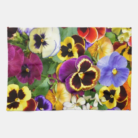 Linge De Cuisine Jolies Pansies (Horizontal)
