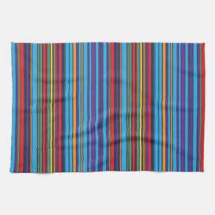 Linge De Cuisine Jolies rayures bleu violet