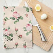 Linge De Cuisine Jolies Roses Fleurs Rose Lancement de Mariée (Quart Plié)