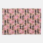 Linge De Cuisine Jolies roses roses sur Arlequin (Horizontal)