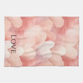 Linge De Cuisine Jolis cœurs rose tendre Amour (Horizontal)