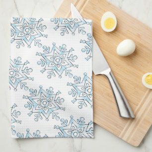 Linge De Cuisine Jolis flocons de Noël, tempête de neige d'hiver