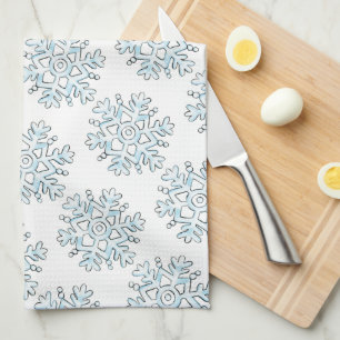 Linge De Cuisine Jolis flocons de Noël, tempête de neige d'hiver