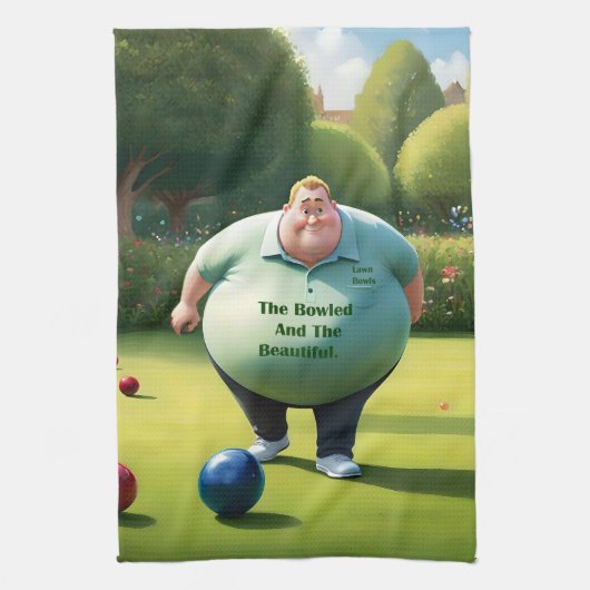 Linge De Cuisine Jolly Lawn Bowler Man, (Vertical)
