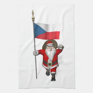 Linge De Cuisine Jolly Père Noël Visite République Tchèque