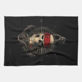 Linge De Cuisine Jolly Roger Pirate Skull Sailing Compass Anchor (Horizontal)