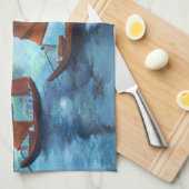 Linge De Cuisine Joncs Dans La Baie Dragon Descendante (Quart Plié)