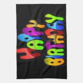 Linge De Cuisine Jouer Joyeux texte d'anniversaire (Vertical)