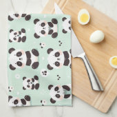 Linge De Cuisine Jouer Motif Panda (Quart Plié)