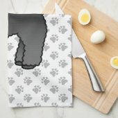 Linge De Cuisine Jouet noir Poodle mignon chien de dessin (Quart Plié)