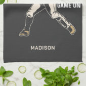 Linge De Cuisine Joueur de baseball personnalisé et couleur (Plié)