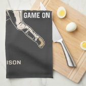 Linge De Cuisine Joueur de baseball personnalisé et couleur (Quart Plié)