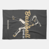 Linge De Cuisine Joueur de baseball personnalisé et couleur (Horizontal)