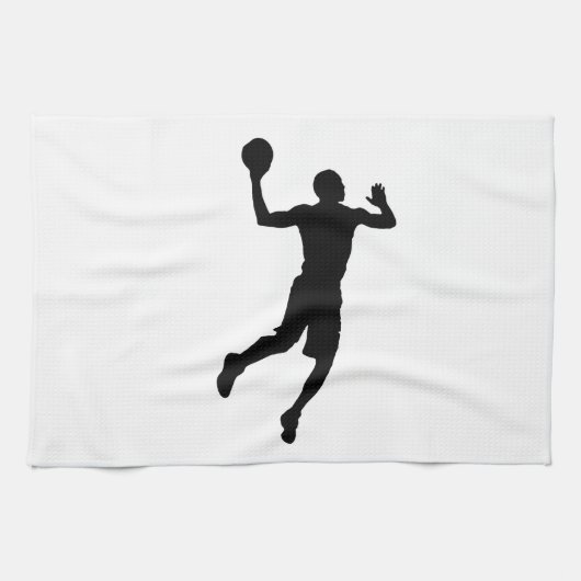 Linge De Cuisine Joueur de basket-ball Pop Art Silhouette (Horizontal)