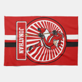 Linge De Cuisine Joueur de hockey d'ice (Horizontal)