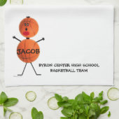 Linge De Cuisine Joueur de l'équipe de basket (Plié)