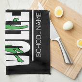 Linge De Cuisine Joueur de l'équipe de volleyball AJOUTER LE NOM DE (Quart Plié)