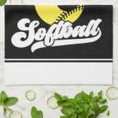 Linge De Cuisine Joueur de softball personnalisé AJOUTER LE NOM Équ (Plié)