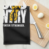 Linge De Cuisine Joueur d'équipe d'exécution d'AJOUT TEXTE inter-pa (Quart Plié)