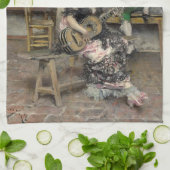 Linge De Cuisine Joueuse de flamenco féminine (guitariste espagnole (Plié)