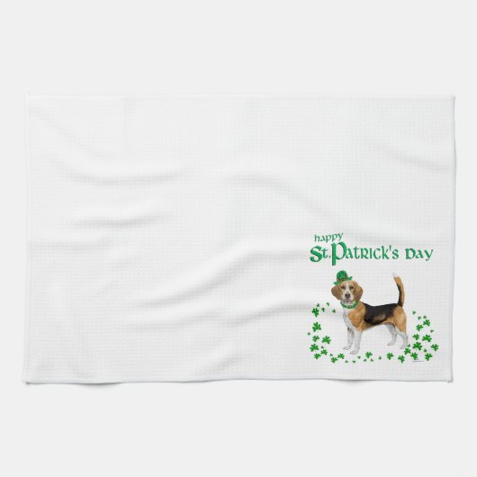 Linge De Cuisine Jour de la Saint Patrick beagle (Horizontal)