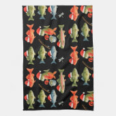 Linge De Cuisine Jour de Noël de l'amant de pêche (Vertical)