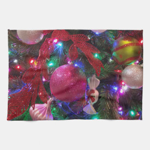 Linge De Cuisine Jour de Noël multicolore Arbre coloré