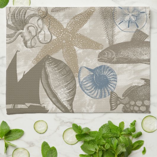 Linge De Cuisine Jour de plage (Plié)