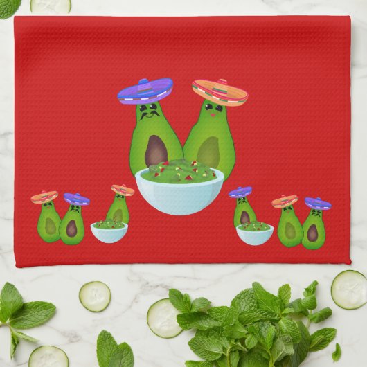 Linge De Cuisine Jour du Guacamole (Plié)