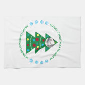 Linge De Cuisine Jour férié de Noël vert mignon (Horizontal)