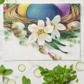 Linge De Cuisine jour férié de Pâques vintage (Plié)