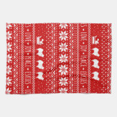 Linge De Cuisine Jour férié des Eskimo Dogs de Noël (Horizontal)