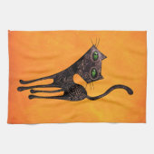 Linge De Cuisine Jour mexicain noir du chat mort (Horizontal)