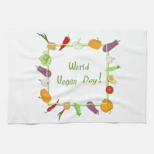 Linge De Cuisine Journée mondiale de la Végétarien minimaliste mang