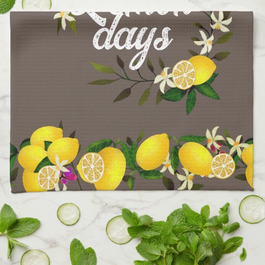Linge De Cuisine Jours de citron Brown (Plié)