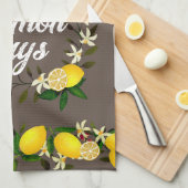 Linge De Cuisine Jours de citron Brown (Quart Plié)