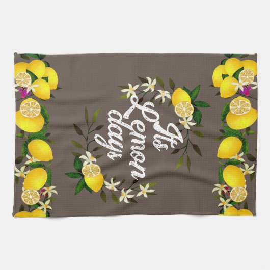 Linge De Cuisine Jours de citron Brown (Horizontal)