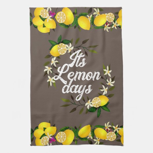 Linge De Cuisine Jours de citron Brown (Vertical)