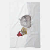 Linge De Cuisine Jours de Noël d'argent et de neige à Chipmunk (Vertical)