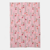 Linge De Cuisine Joy birds Noël - rose (Vertical)