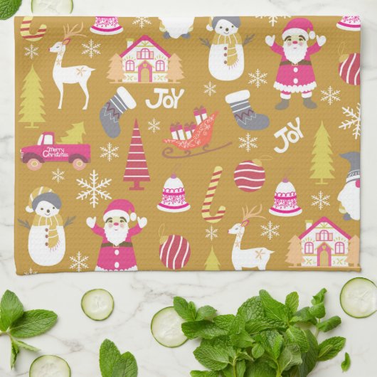 Linge De Cuisine Joy Christmas Gold (Plié)