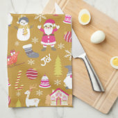 Linge De Cuisine Joy Christmas Gold (Quart Plié)