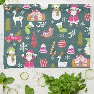 Linge De Cuisine Joy Christmas Green