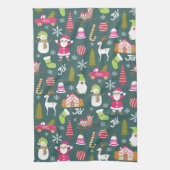Linge De Cuisine Joy Christmas Green (Vertical)