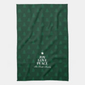 Linge De Cuisine Joy Love Peace Christmas Tree Green Pattern (Vertical)