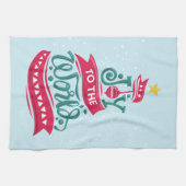 Linge De Cuisine Joy to the World Christmas Citation Typographie (Horizontal)
