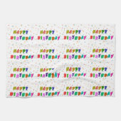 Linge De Cuisine Joyeuse fête d'anniversaire colorée (Horizontal)