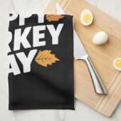 Linge De Cuisine Joyeuse fête de Thanksgiving (Quart Plié)