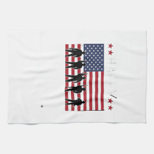Linge De Cuisine Joyeuse fête des vétérans Drapeau Silhouette Vecto