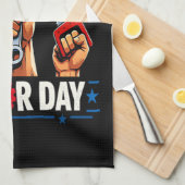 Linge De Cuisine Joyeuse fête du travail (Quart Plié)